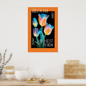 Floral Empowerment Art Print Electric Tulips Poster (Küche)