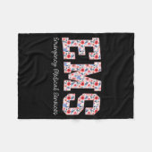 Floral Ems Emergency Medical Services Emt Wildflow Fleecedecke (Vorderseite (Horizontal))