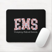 Floral Ems Emergency Medical Services Emt Wildflow Mousepad (Mit Mouse)