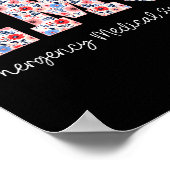 Floral Ems Emergency Medical Services Emt Wildflow Poster (Ecke)