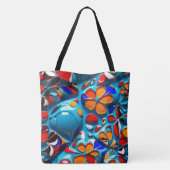 Floral Enamel Tote Bag Tasche (Rückseite)