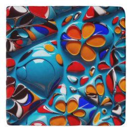 Floral Enamel Trivet Töpfeuntersetzer