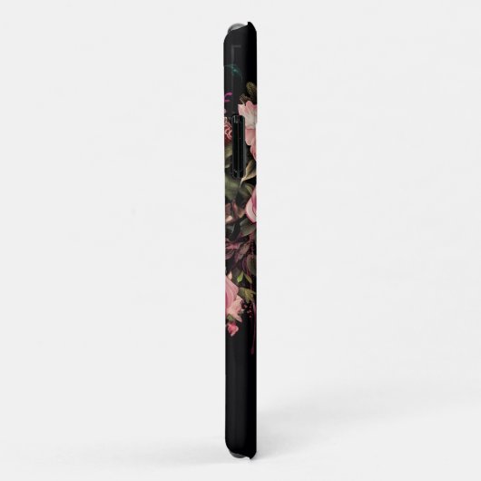 Floral Enigma: Gothic Skull Symphony Phone Case (Hinten/Rechts)