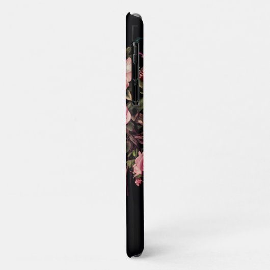 Floral Enigma: Gothic Skull Symphony Phone Case (Hinten/Links)