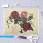Floral Ephemera Decoupage Burgundy Pink Blush Seidenpapier (Handwerk)