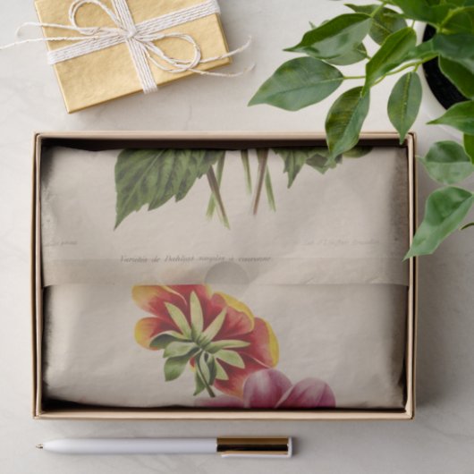 Floral Ephemera Decoupage Pink Blume Seidenpapier (Geschenk)