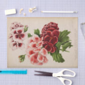 Floral Ephemera Decoupage Pink Burgundy Seidenpapier (Handwerk)