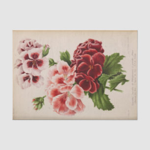 Floral Ephemera Decoupage Pink Burgundy Seidenpapier