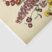 Floral Ephemera Decoupage Yellow Purple Blumen Seidenpapier (Ausschnitt)