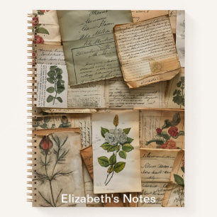 Floral Ephemera Personalisiert Planner Notizblock