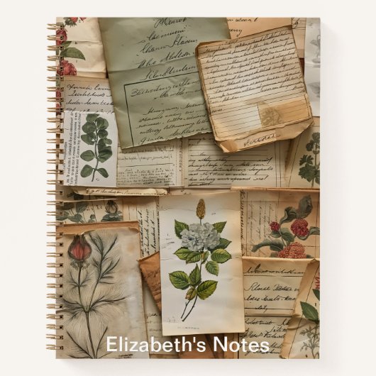 Floral Ephemera Personalisiert Planner Notizblock (Vorderseite)