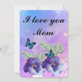 Floral Ephemera vibrant color pink art Dankeskarte (Vorderseite)