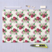 Floral Ephemere Decoupage Rosa Creme Muster Seidenpapier (Handwerk)