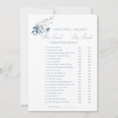 Floral Er sagte, sie sagte Brautparty-Spielkarte Ankündigung (Vorderseite)