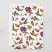 Floral Erntedank Dinner Einladung (Rückseite)