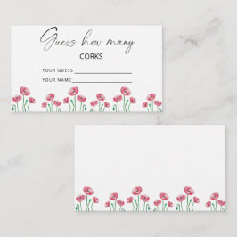 Floral erraten, wie viele Korken Bridgame Begleitkarte