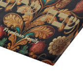 Floral Ethnisch-asiatisch Shabbat Shalom Challah Schneidebrett (Ecke)