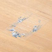 Floral Etwas Blau bevor ich Brautparty mache Acryleinladungen (Ablage )