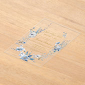 Floral Etwas Blau bevor ich Brautparty mache Acryleinladungen (Ablage )