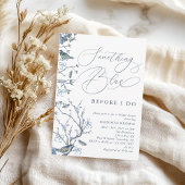 Floral etwas Blau, bevor ich Brautparty mache Einladung