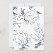 Floral etwas Blau, bevor ich Brautparty mache Einladung (Rückseite)