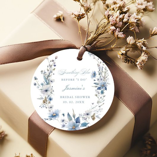 Floral Etwas Blau bevor ich Brautparty mache Geschenkanhänger