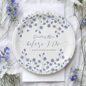 Floral etwas Blau, bevor ich Brautparty mache Pappteller