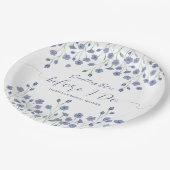 Floral etwas Blau, bevor ich Brautparty mache Pappteller (Schrägansicht)