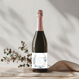 Floral Etwas Blau bevor ich Brautparty mache Schaumweinetikett