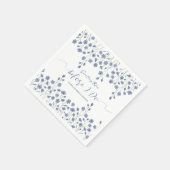 Floral etwas Blau, bevor ich Brautparty mache Serviette (Ecke)