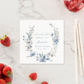 Floral Etwas Blau bevor ich Brautparty mache Serviette (Beispiel)