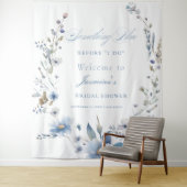 Floral Etwas Blau bevor ich Brautparty mache Wandteppich (Beispiel)