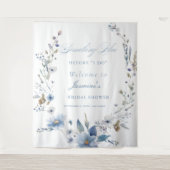 Floral Etwas Blau bevor ich Brautparty mache Wandteppich (Vorderseite)