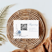 Floral Etwas Blau bevor ich Bridal Registrierung Begleitkarte