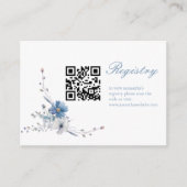 Floral Etwas Blau bevor ich Bridal Registrierung Begleitkarte (Vorderseite)