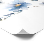 Floral Etwas Blau bevor ich Geschenke und Kartenze Poster (Ecke)