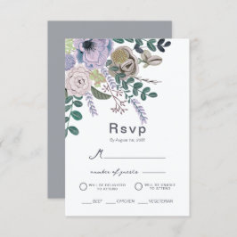 Floral Eucalyptus Lavender Boho Wedding Einladung