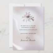 Floral Eucalyptus Luxe Pearl Wedding Save The Date (Rückseite)