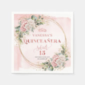 Floral Eucalyptus Napkins in Blush Pink for Quince Serviette (Vorderseite)