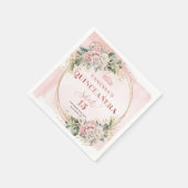 Floral Eucalyptus Napkins in Blush Pink for Quince Serviette (Ecke)