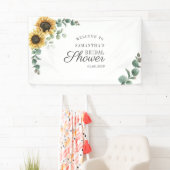 Floral Eucalyptus Sunflower Script-Brautparty Banner (Insitu)