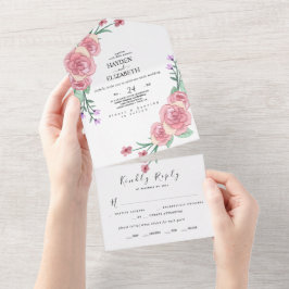 Floral Eucalyptus Wedding Invite Supplies All In One Einladung