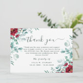 Floral Eukalyptus Moderne Beerdigung Vielen Dank Karte (Stehend Vorderseite)