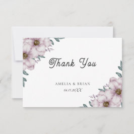 Floral Eukalyptus Summer Wedding Dankeschön Karte