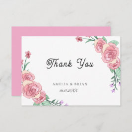 Floral Eukalyptus Wedding Danke Karte