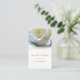 Floral Event Planner White Rose Visitenkarte