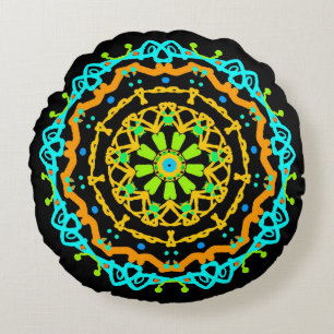 Floral Excise Round Throw Kissen