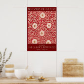 Floral Exhibition Art Print Crimson & Sage Poster (Küche)