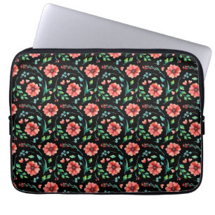Floral Exotische Blume und Blätter Muster-45654 Laptopschutzhülle