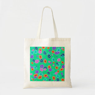 Floral Fabric Seamless Pattern colored Tragetasche
